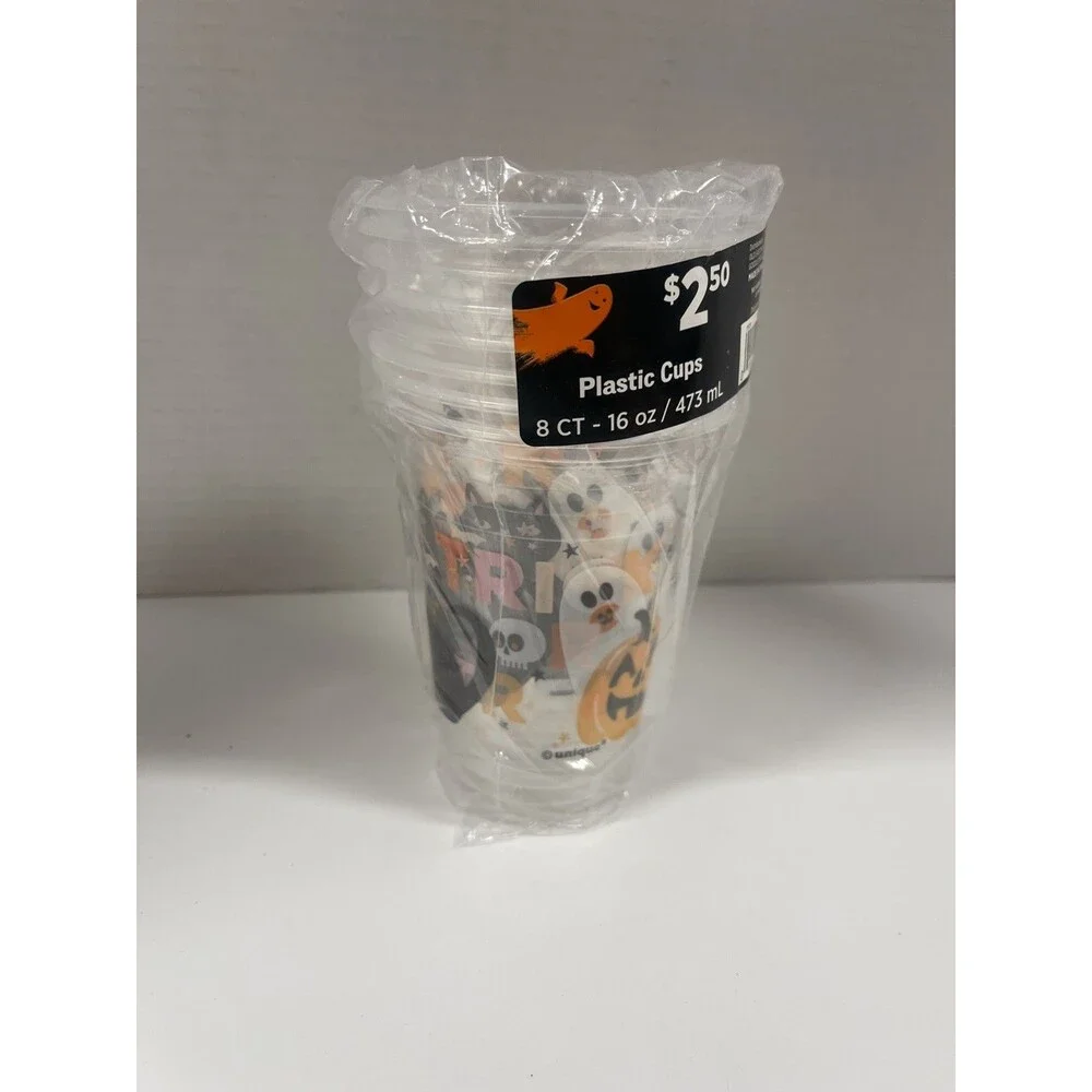 Halloween party supplies Plates, Cups, Napkins And decorations Party Of 8 #314